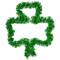 25" Green LED Lighted Tinsel Shamrock St. Patrick's Day Window Silhouette